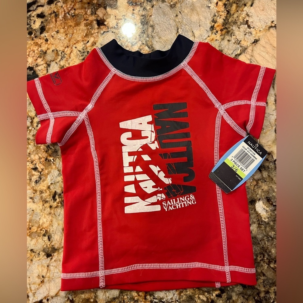 Nautical boys swim tank 3/6 months